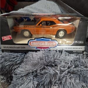 MINT 1/18 ERTL COLLECTIBLE 1970 RARE PLYMOUTH AAR CUDA ORANGE BANDED SEALED